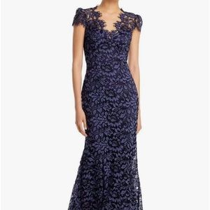 Eliza J Blue Lace Mermaid Gown Formal Dress Size: US 12 NWT